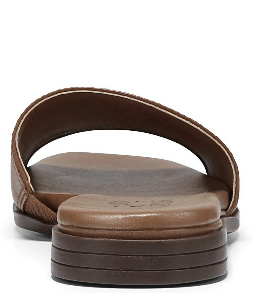 Naturalizer Genevieve Leather Logo Slide Sandals