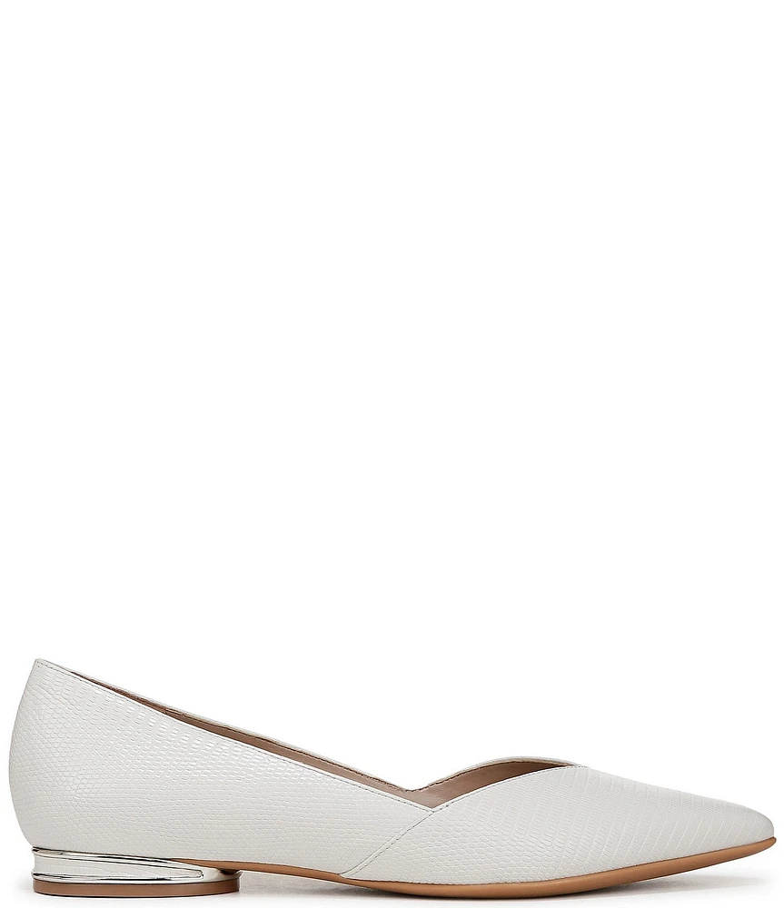 Naturalizer Havana Lizard Embossed Leather Pointed Toe Dress Flats