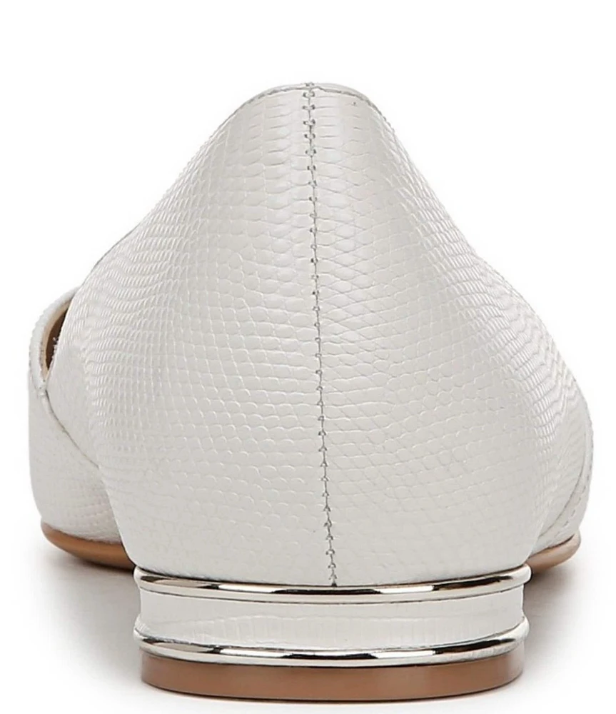 Naturalizer Havana Lizard Embossed Leather Pointed Toe Dress Flats
