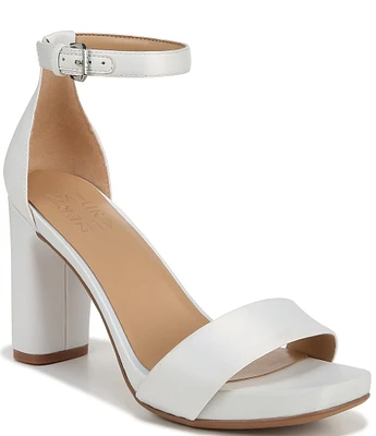 Naturalizer Joy Ankle Strap Satin Square Toe Ankle Strap Dress Sandals