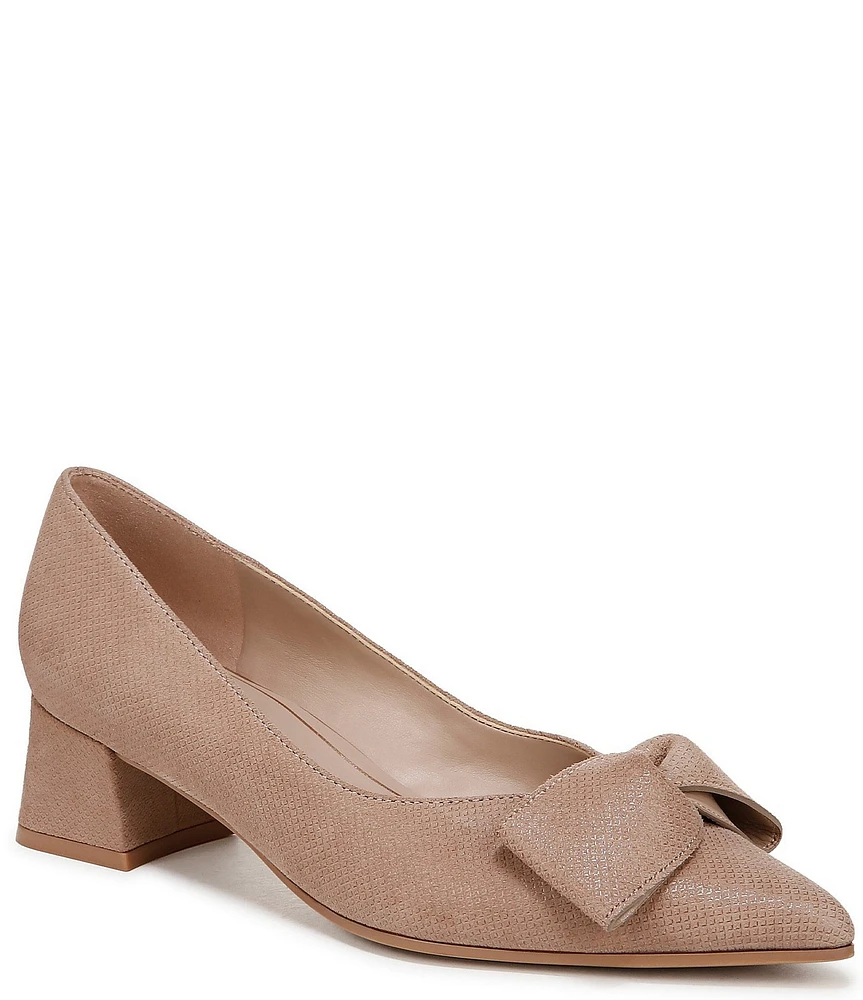 Naturalizer Mavis Glossy Suede Bow Pumps