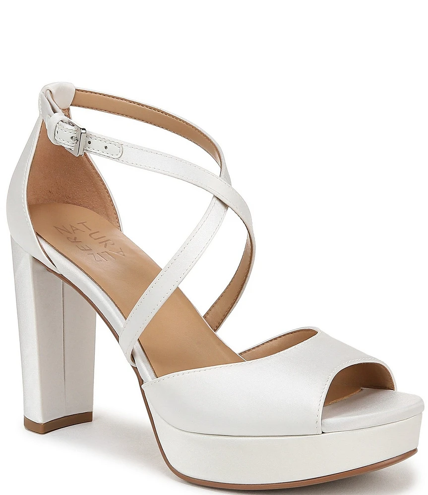 Naturalizer Melody Satin Platform Dress Sandals