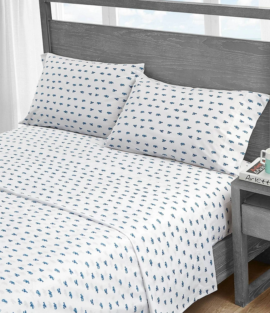 Nautica Cloyster Blue Cotton Percale Sheet Set