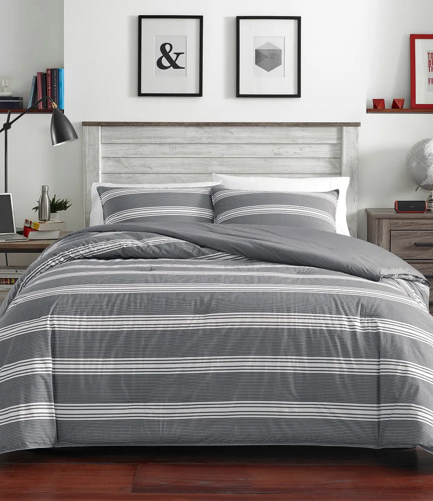 Nautica Craver Grey Stripe Mini Comforter Set
