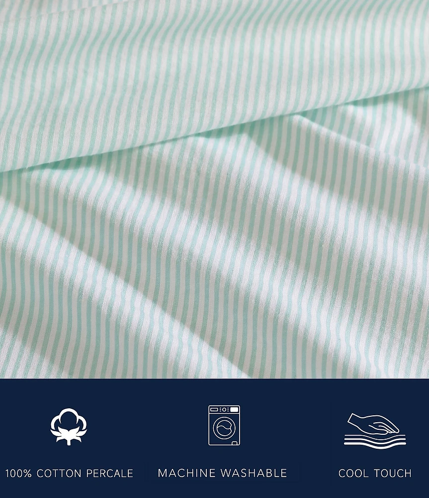Nautica Penny Pinstripe Cotton Percale Sheet Set
