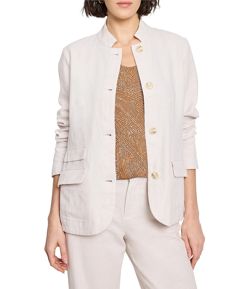 NIC + ZOE Ava Linen Notch Collar Long Sleeve Blazer