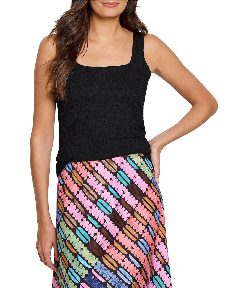 NIC + ZOE Bubble Knit Square Neck Sleeveless Tank