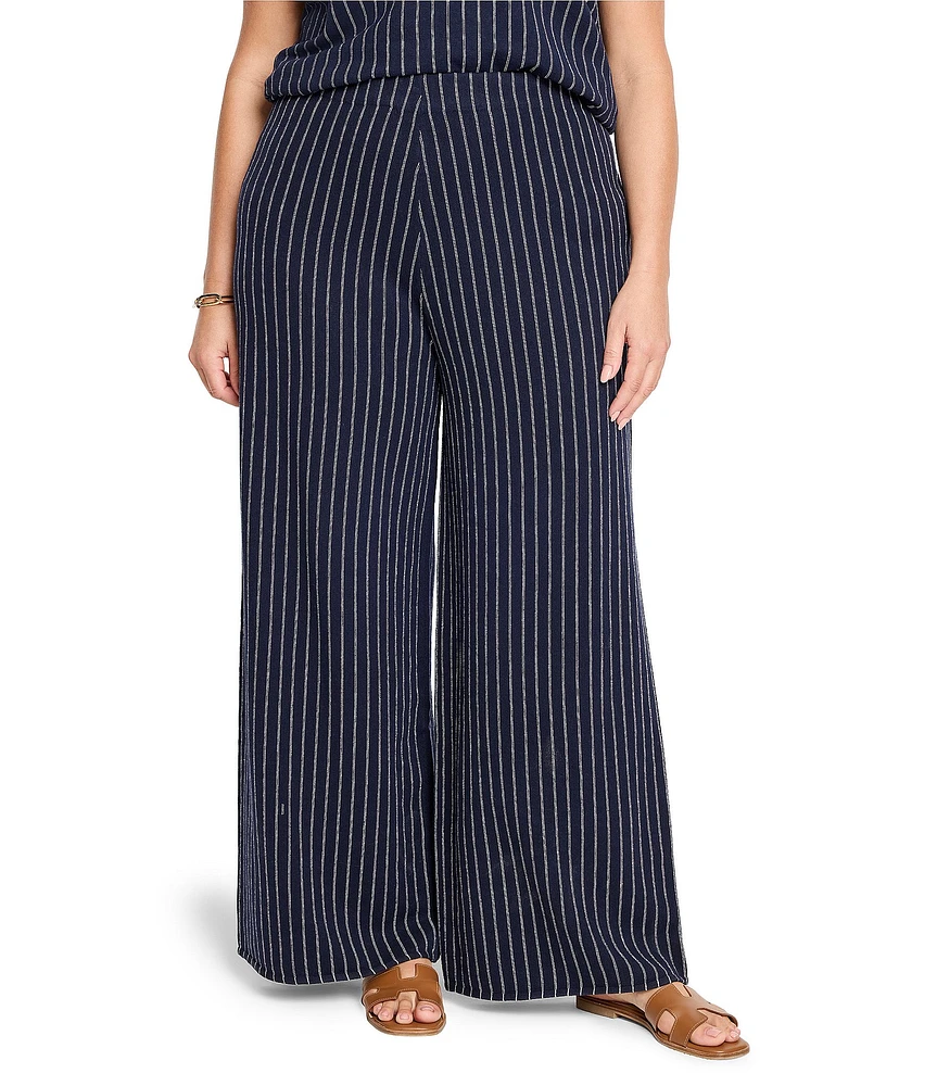 NIC + ZOE Coordinating Destination Stripe Wide Leg Knit Pants