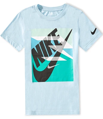 3BRAND By Russell Wilson Big Boys Short Sleeve Gradient Box Logo T-Shirt