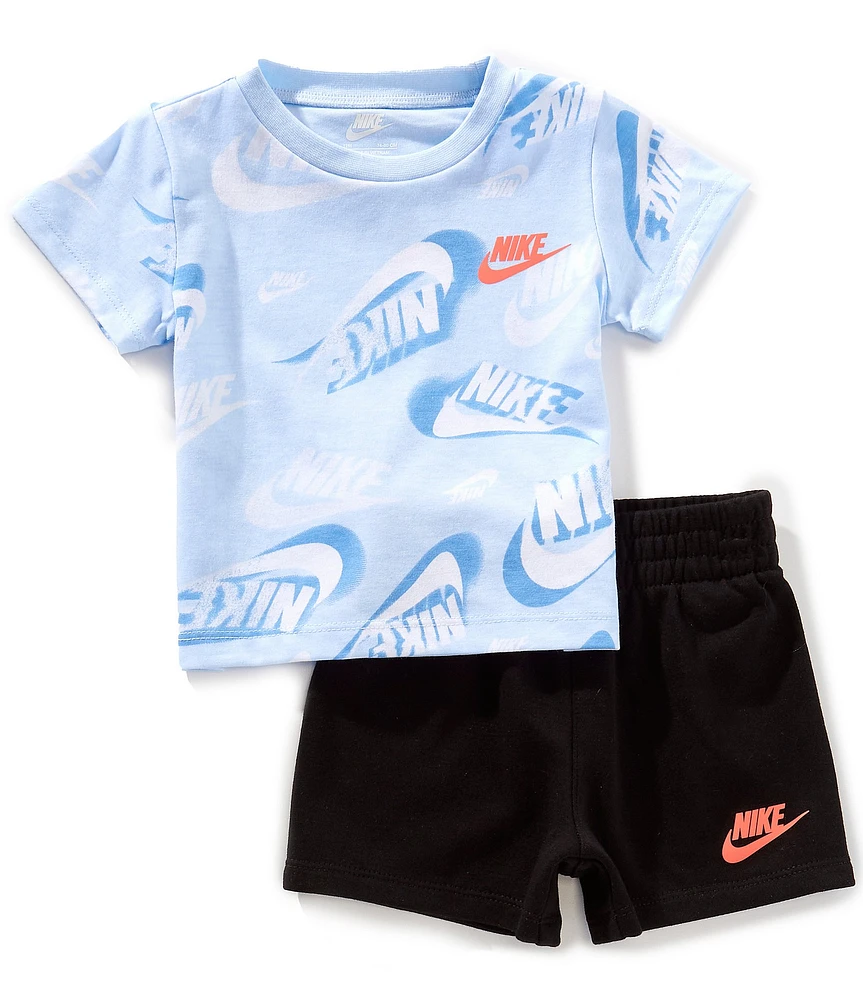 Nike Baby Boys On The Move Logo Short Sleeve T-Shirt & Shorts Set