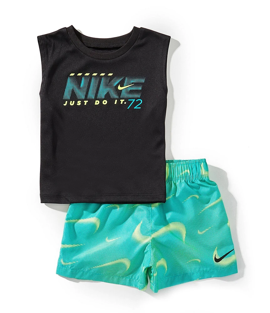 Nike Baby Boys Sleeveless Just Do It Tank Top & Swoosh-Printed Shorts Set