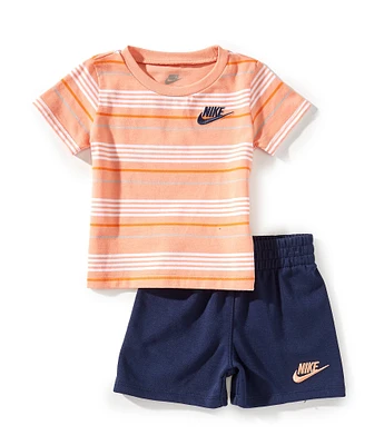 Nike Baby Boys Stripe T-Shirt & Shorts Set