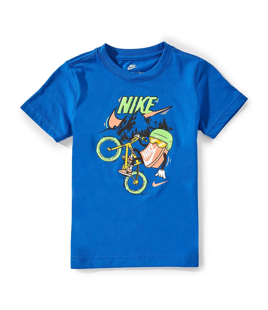Nike Little Boys Short-Sleeve Mascot Character Boxy Biking T-Shirt