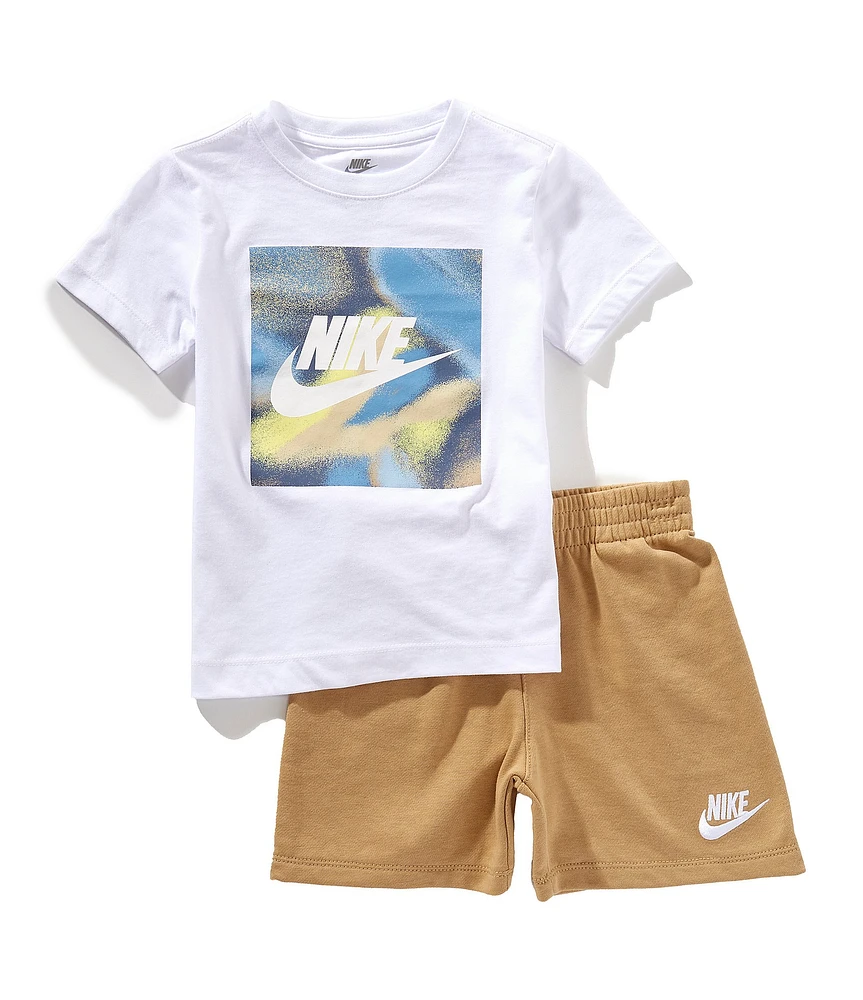Nike Little Boys Short Sleeve Nike Club Express T-Shirt & Shorts Set