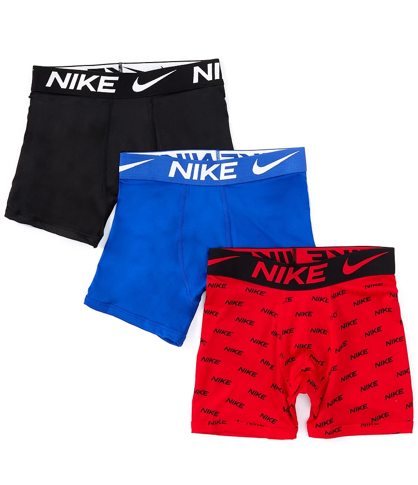 Nike Little/Big Boys Swoosh Print Dri-FIT 3-Pack Boxer Briefs