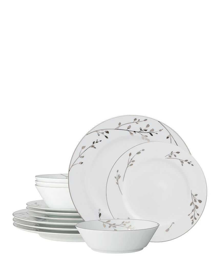 Noritake Birchwood Collection 12-Piece Set, Service For 4