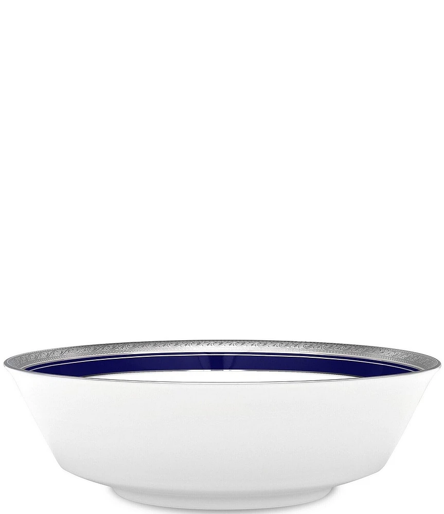 Noritake Crestwood Cobalt Platinum Porcelain Round Vegetable Bowl