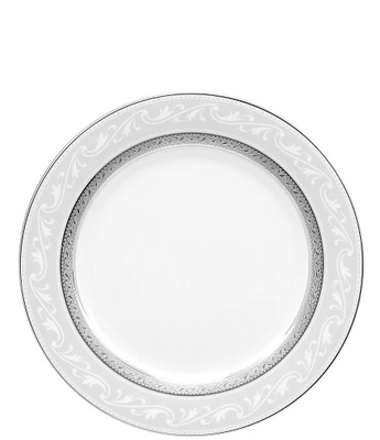 Noritake Crestwood Etched Platinum Porcelain Accent Salad Plate