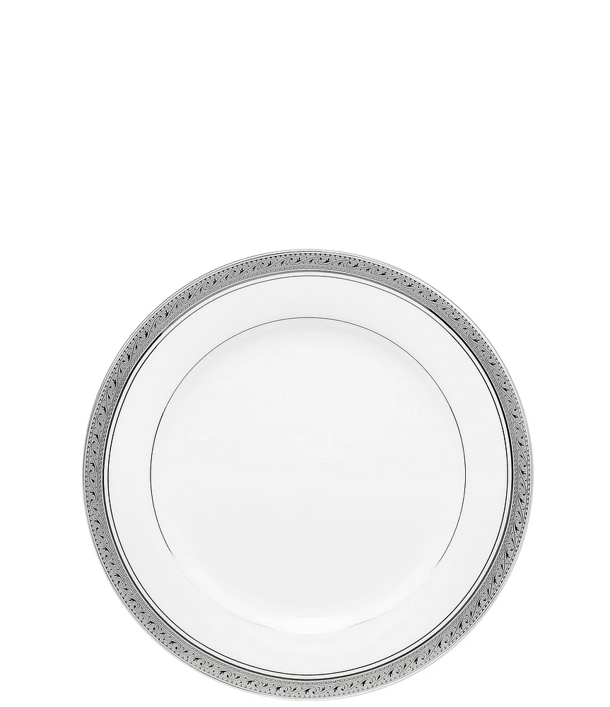 Noritake Crestwood Etched Platinum Porcelain Salad Plate