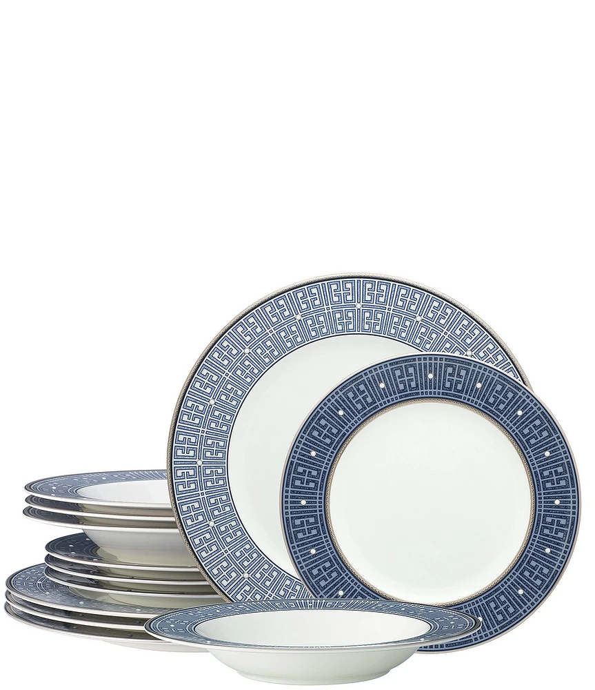 Noritake Infinity Collection Platinum Banding 12-Piece Set, Service For 4