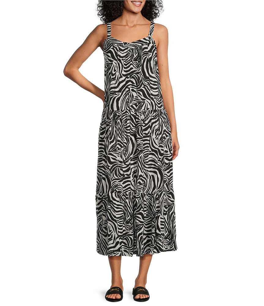 Nurture Animal Print Sleeveless V-Neck Maxi Dress