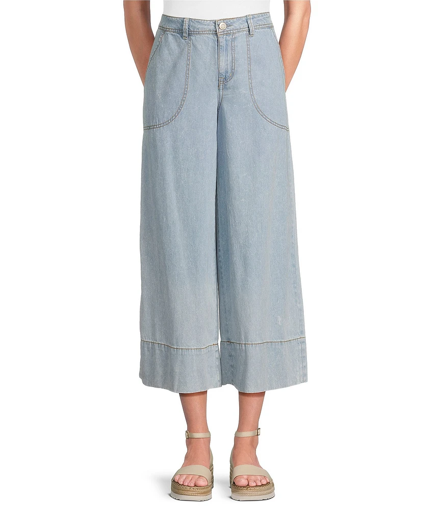 Nurture Petite Size Crop Palazzo Denim Jeans
