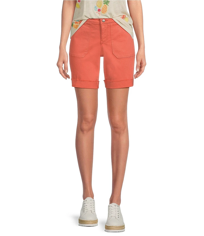 NYDJ Diana Stretch Denim Relaxed Fit Utility Shorts