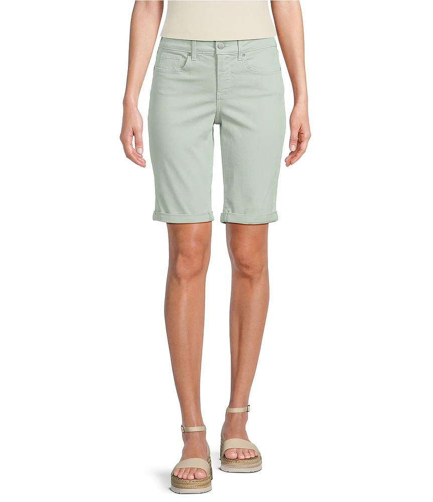 NYDJ Petite Size Briella Rolled-Cuff Denim Shorts