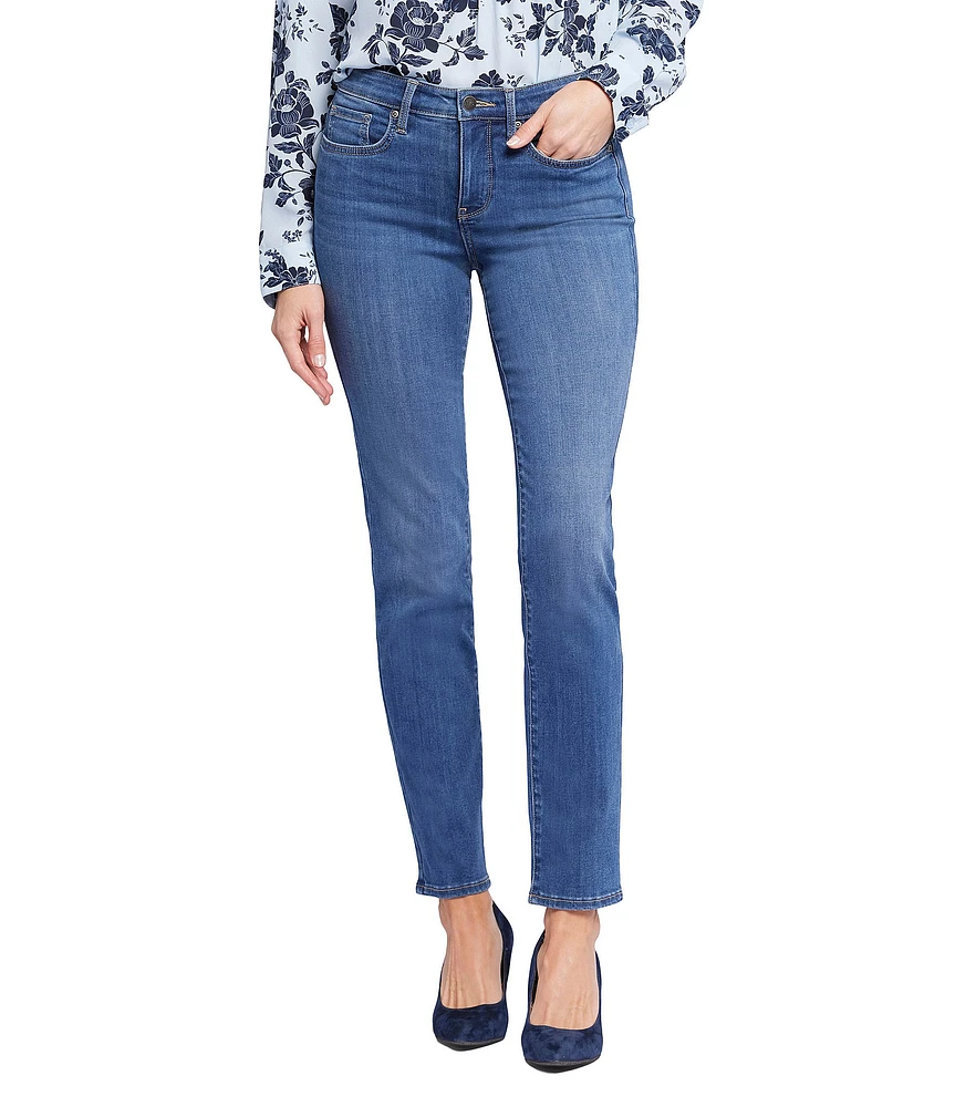 NYDJ Petite Size Sheri Slim Mid Rise Stretch Denim Jeans