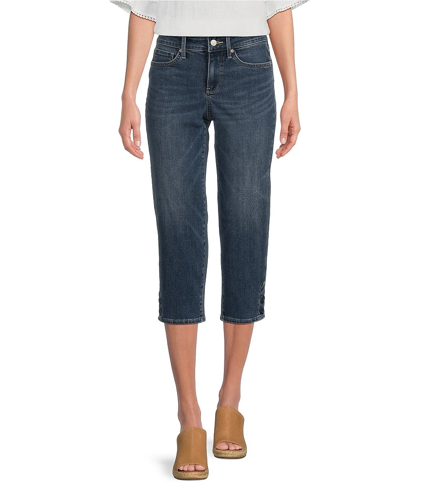 NYDJ Petite Size Size Marilyn Straight Crop Denim Jeans