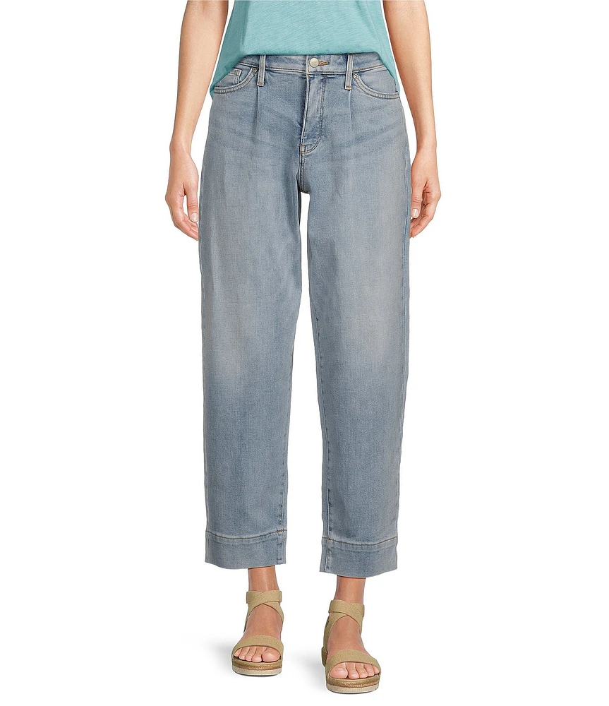 NYDJ Stretch Denim High Rise Wide Leg Ankle Jeans