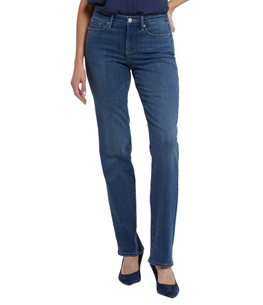 NYDJ Stretch Denim Marilyn High Rise Straight Leg Jeans