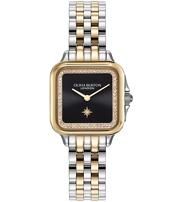 Olivia Burton Women's Grosvenor Quartz Analog Two Tone Stainless Steel Bracelet Watch