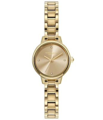 Olivia Burton Women's Mini Quartz Analog Gold Tone Stainless Steel Bracelet Watch
