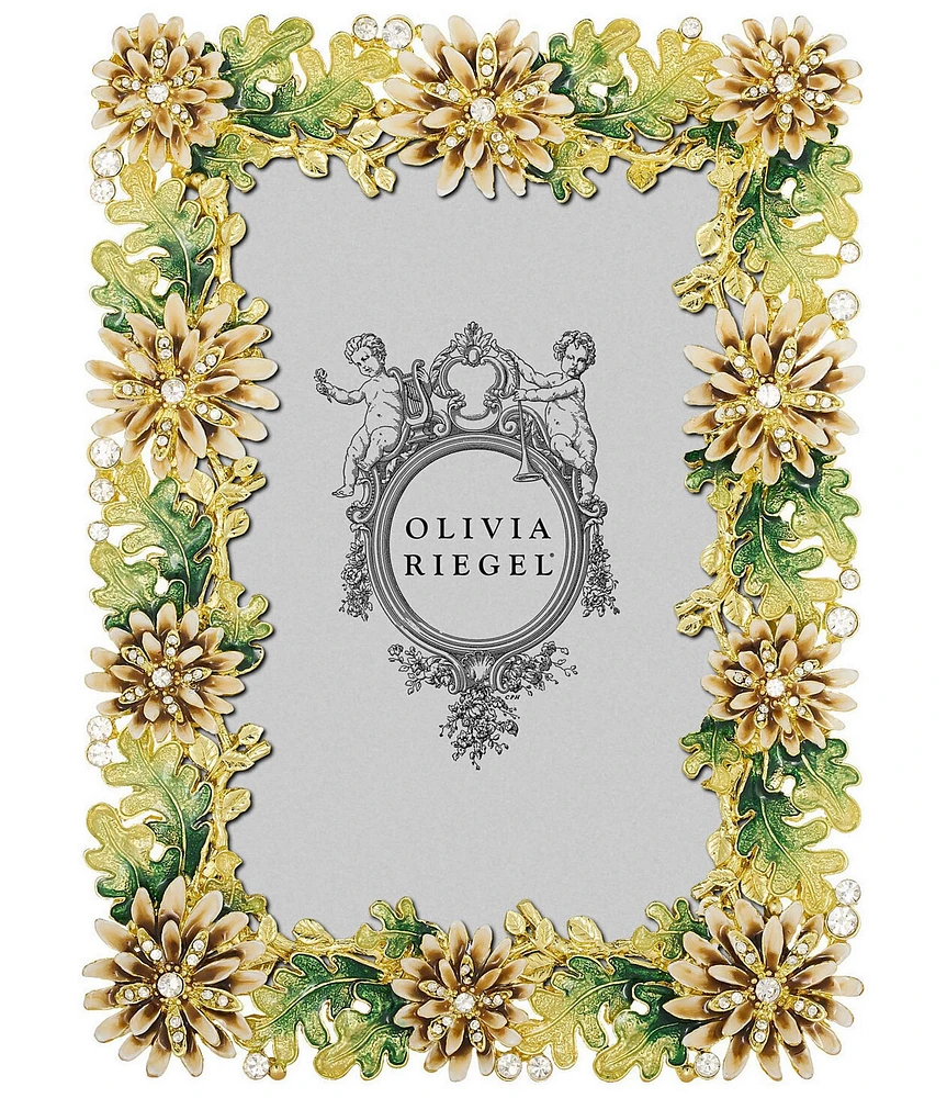 Olivia Riegel Floret Blossom Leaves Crystal Frame