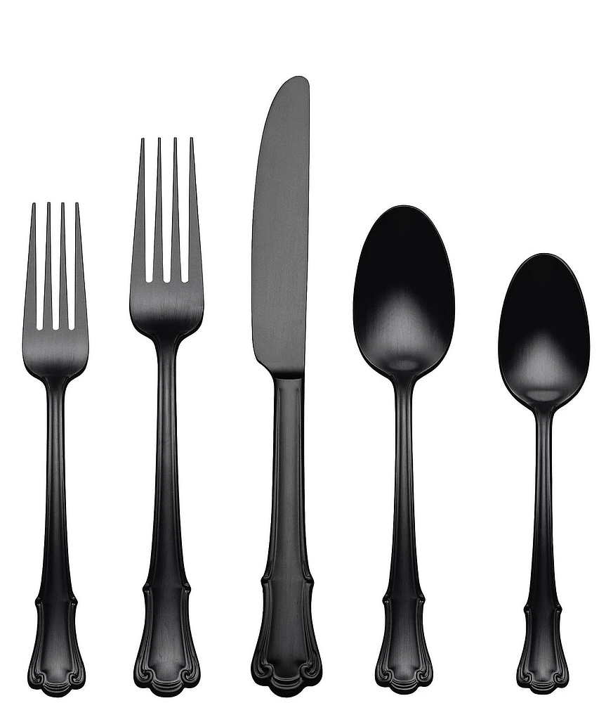 Oneida James Street Satin Black 20 Piece Flatware Set