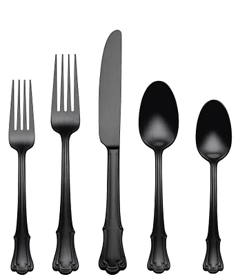Oneida James Street Satin Black 20 Piece Flatware Set
