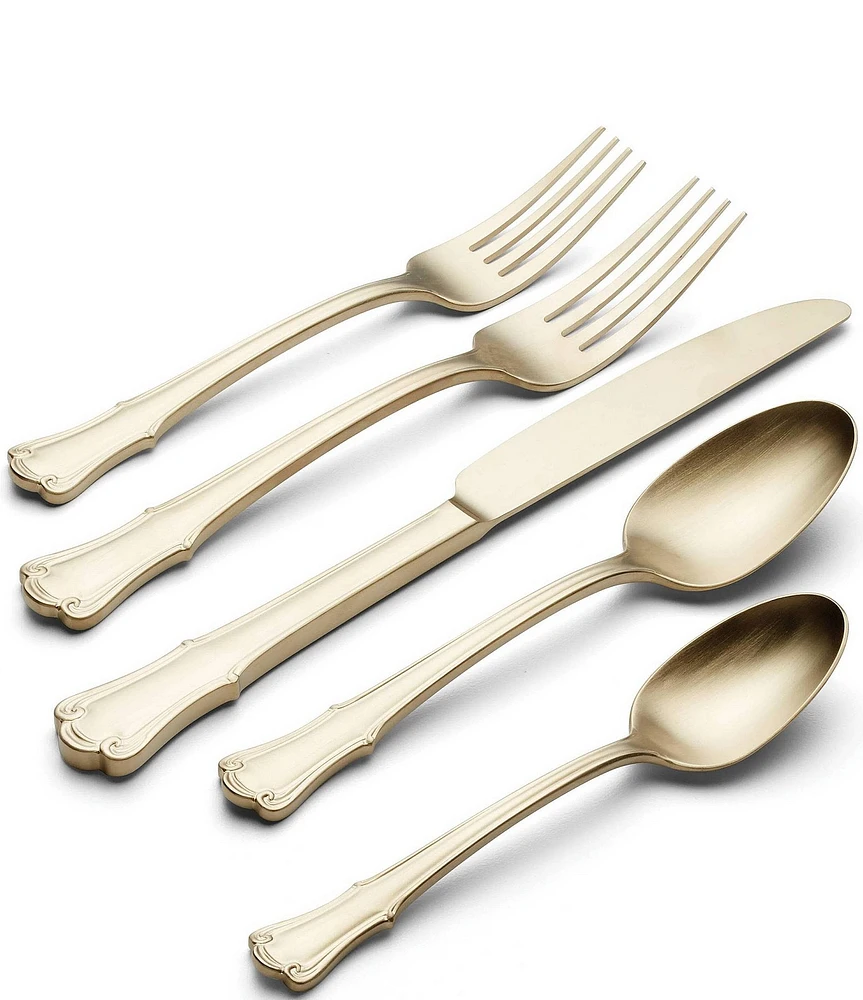 Oneida James Street Satin Champagne 20 Piece Flatware Set