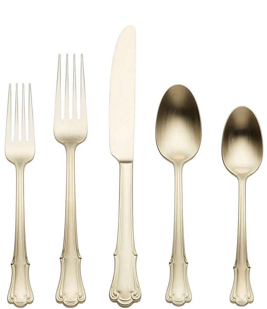 Oneida James Street Satin Champagne 20 Piece Flatware Set