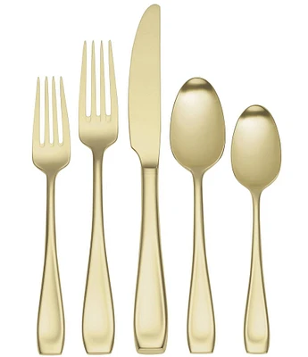 Oneida Moda 20-Piece Champagne Stainless Steel Flatware Set