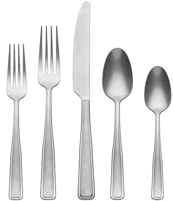 Oneida Reid Vintage Tumbled 20 Piece Flatware Set