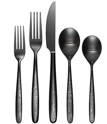 Oneida Storm 20-Piece Stainless Steel Black Flatware Set