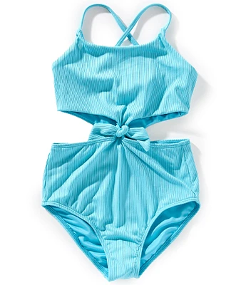 O'Neill Big Girls Criss Cross Back Strap Tank One-Piece Swimsuit