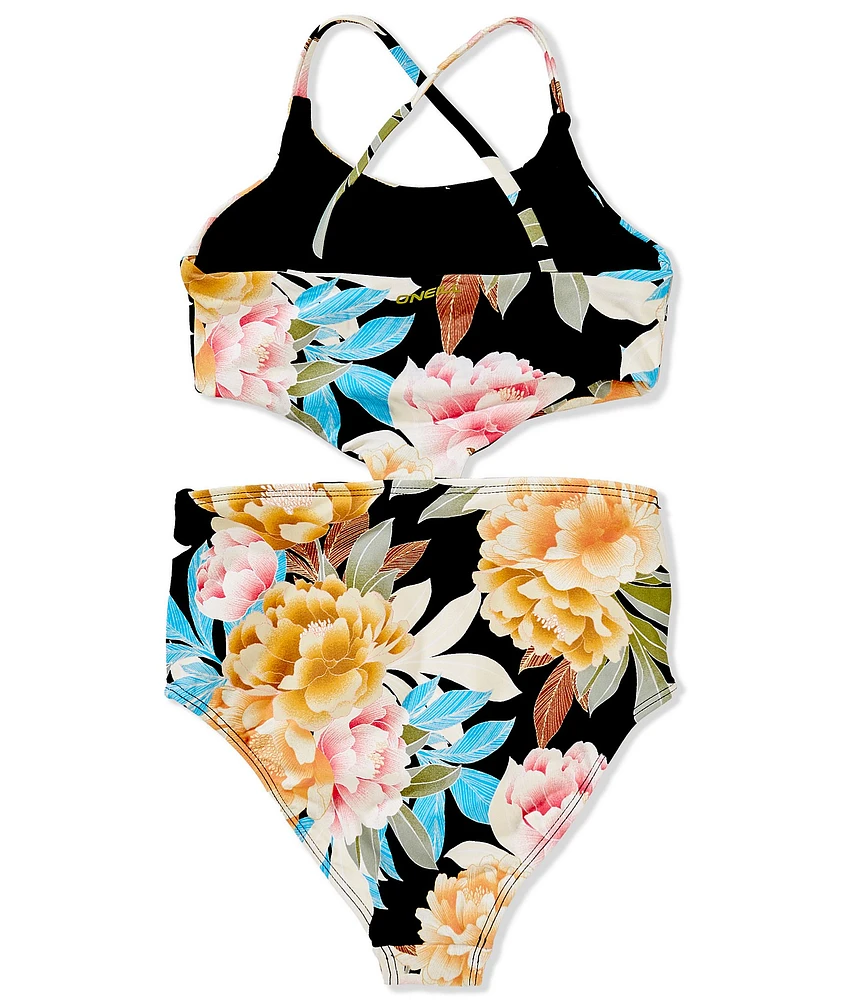 O'Neill Big Girls Mikah Printed Knot-Front One-Piece Swimsuit