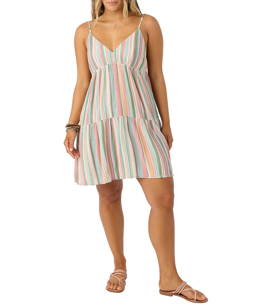 O'Neill Sleeveless Striped Mini Dress