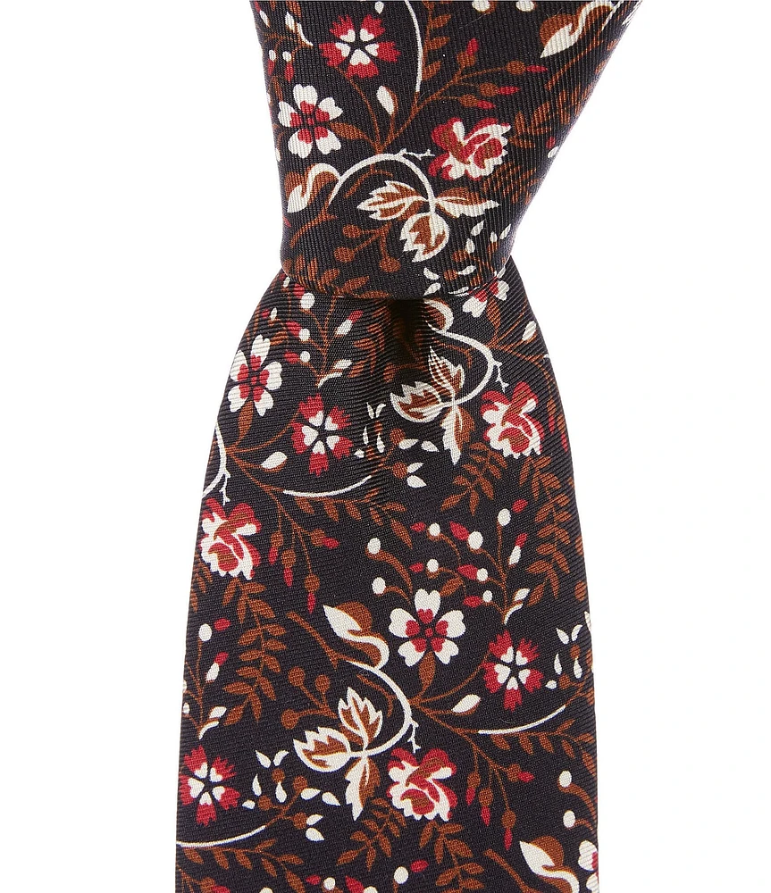 Original Penguin Mendel Floral 2 1/2#double; Woven Silk Tie