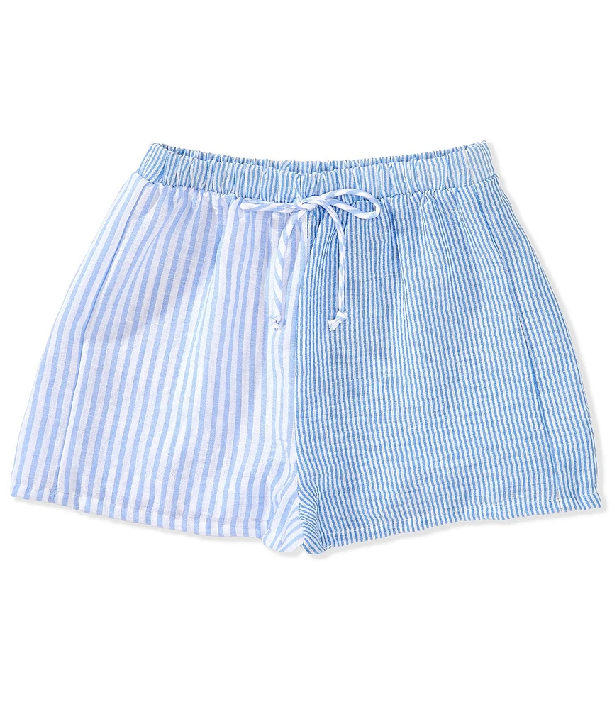 Originality Big Girls Multi-Striped Boxer Shorts