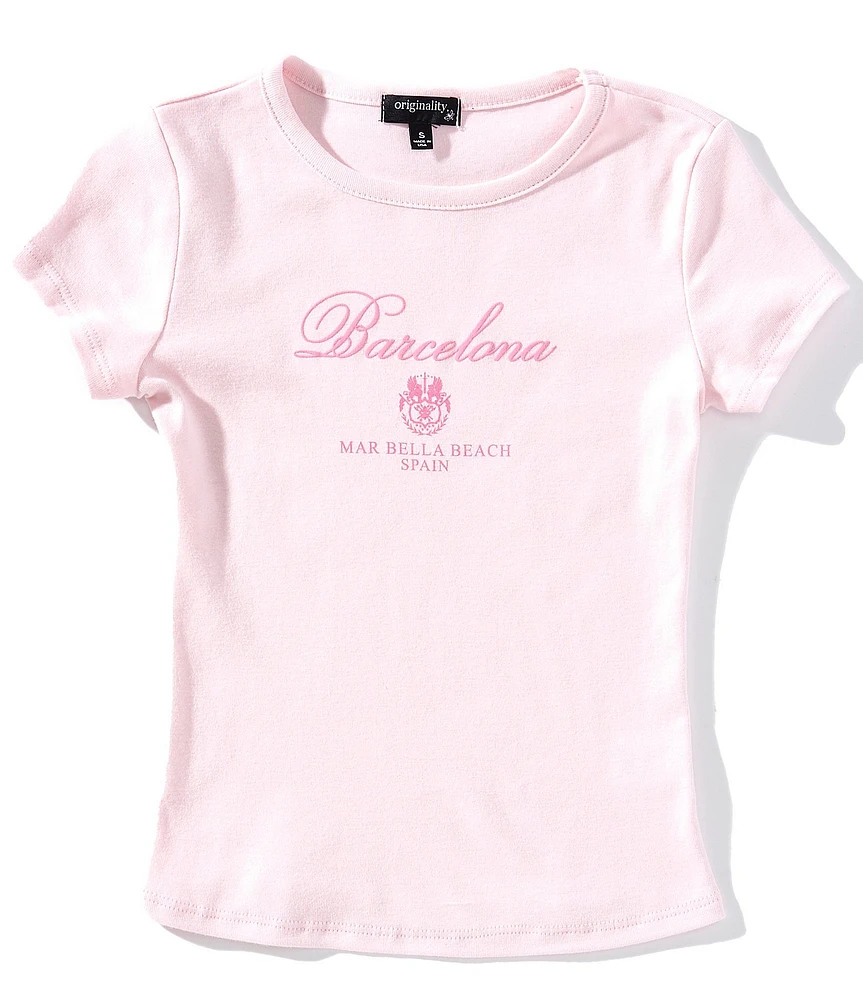 Originality Big Girls Short Sleeve Barcelona Baby T-Shirt