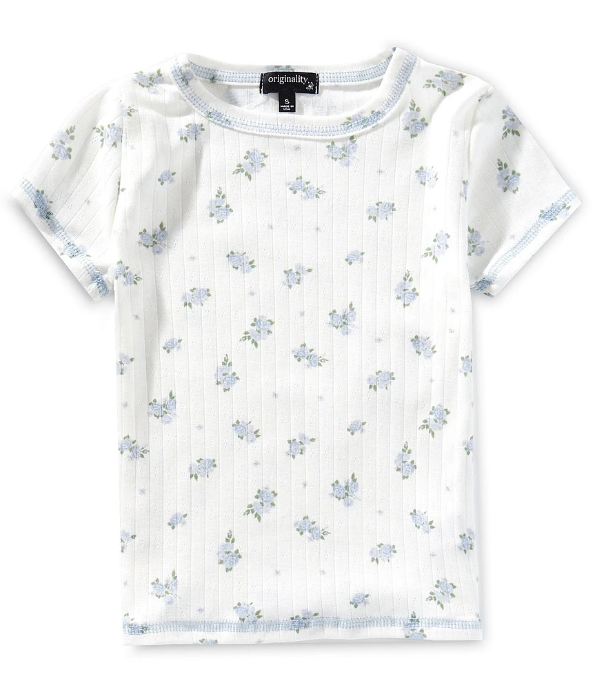 Originality Big Girls Short-Sleeve Floral-Printed Baby T-Shirt