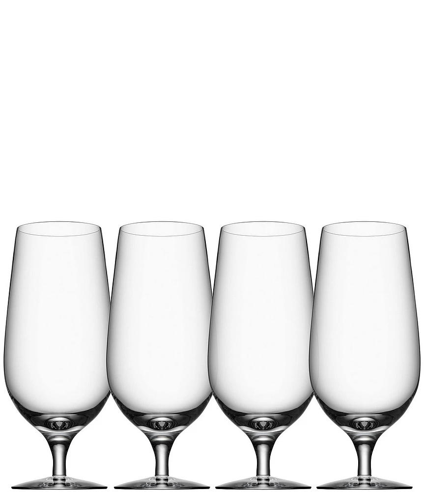Orrefors Beer Lager Glasses, Set of 4